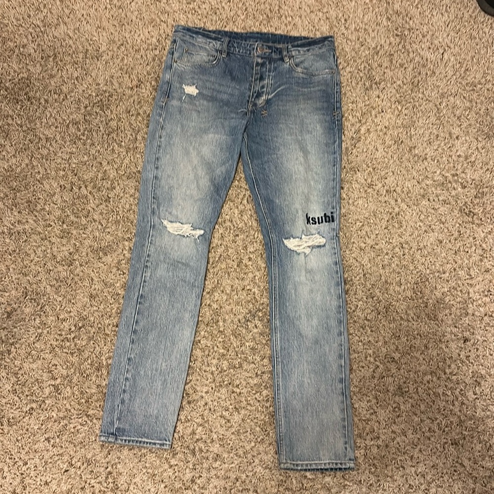 Ksubi Distressed Blue Jeans